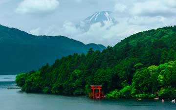 Japan's høyeste fjell, sett fra Hakone.